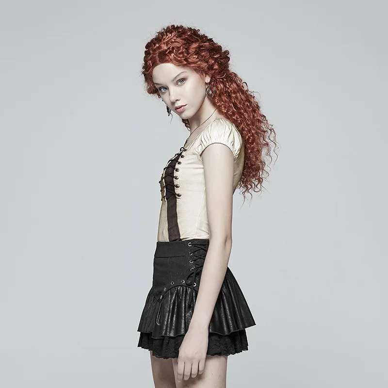 Новинка Стильная белая футболка в стиле панк стимпанк готический стиль хлопок