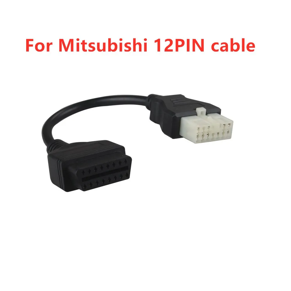

Car OBDii Diagnostic tool cable For MITSUBISH 12Pin To OBD2 16Pin Connector Adapter OBD1 OBD2 Connect Cable With Power Adapter