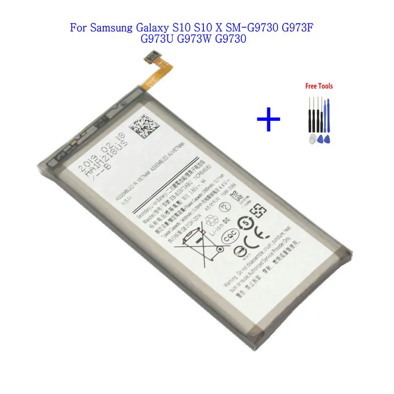 1x3400 mAh EB-BG973ABU Сменный аккумулятор для samsung Galaxy S10 S10 X SM-G9730 G973F G973U G973W G9730+ набор инструментов для ремонта