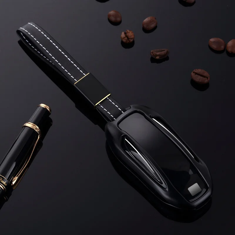 Чехол для ключей автомобиля BAFIRE 1 шт. чехол Tesla модель X с ремнем из алюминиевого