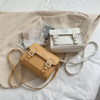 womens white leather bag simple ladies small square handbags clutch purse luxury designer female shoulder crossbody bags bolsos