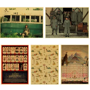 Классический фильм Уэс Андерсон фильм Большой Будапешт отель ретро постер винтажный настенный Декор для дома бара кафе детской комнаты