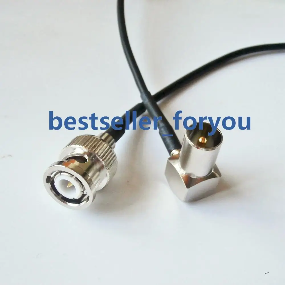 

BNC Q9 Male To IEC DVB-T TV Male Right Angle RA RG174 Cable Jumper Pigtail 8inch