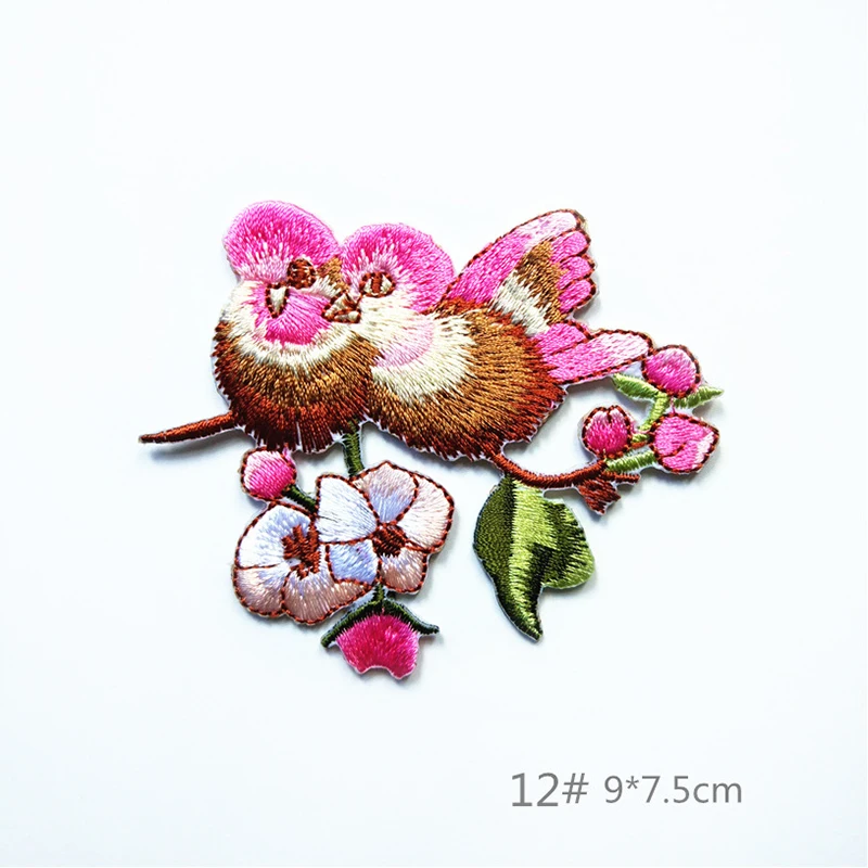 16 видов нашивки в китайском стиле с птицами и животными аппликации вышитыми
