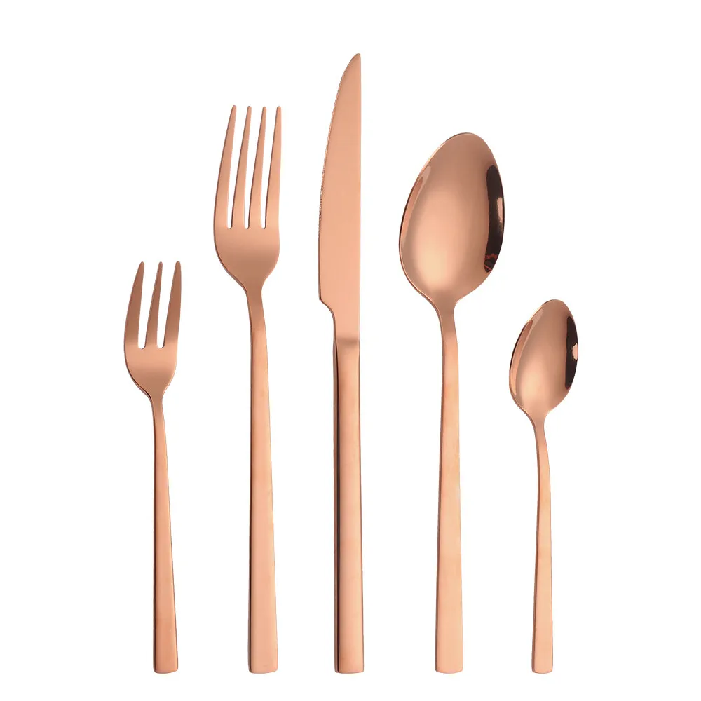 Набор столовых приборов из нержавеющей стали комплект 5 предметов вилки ложки