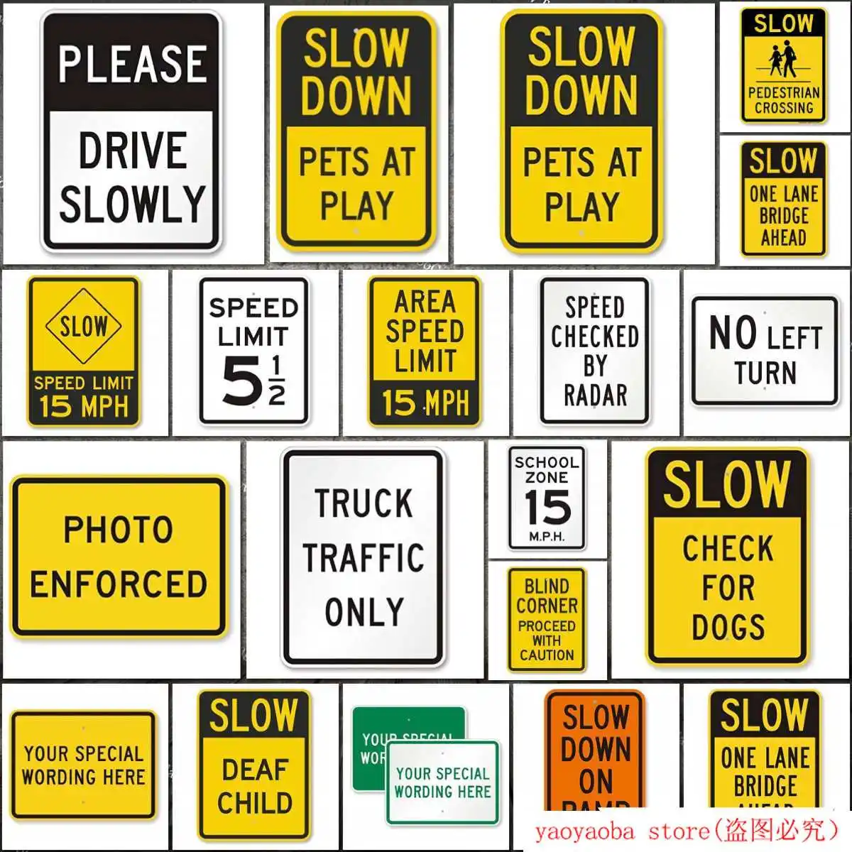 Алюминиевая металлическая вывеска дорожный знак новые замедляющие Домашние