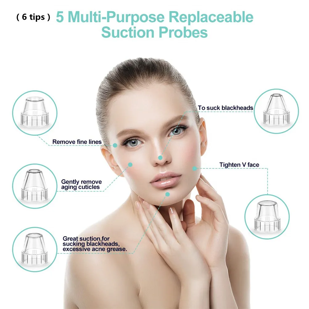 

5 Speeds Vacuum Blackhead Remover with Hot Compress Function LCD Display Facial Acne Cleaner Beauty Instrument Skin Care Tools