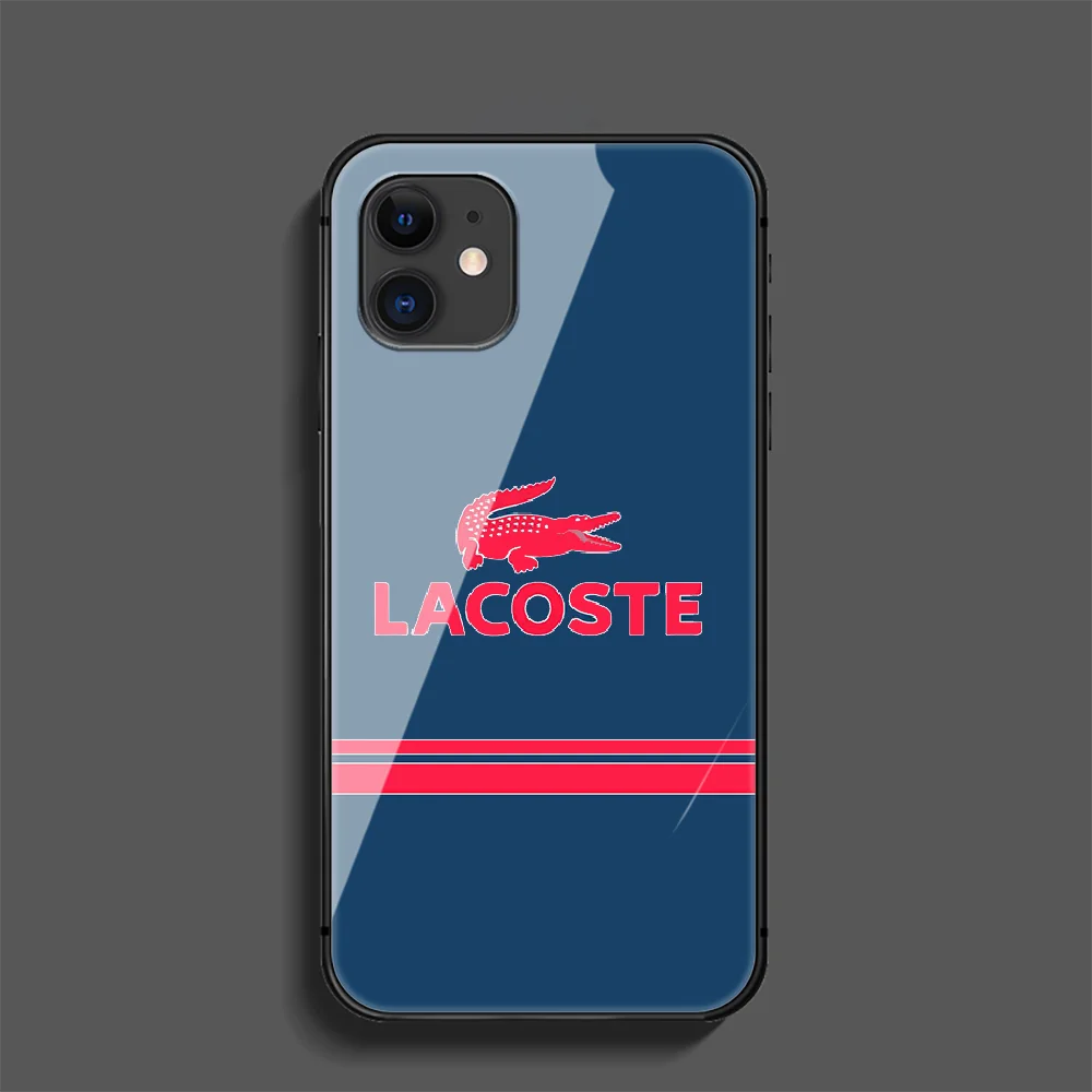 

Luxury French Brand Phone Tempered Glass Case Cover For Iphone 5 6 7 8 11 12 5S 6S X Xr XS Se Max Plus Pro Mini Silicone Coque