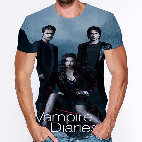

Cool Men 3D Print The Vampire Diaries T Shirt Summer Women Tshirt Unisex O-Neck T-shirt Harajuku Streetwear Oversized Teens Tees