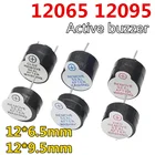 10 шт.лот 12065 12*6,5 мм 12095 12*9,5 мм активный зуммер 3 В5 В12 в активный зуммер Магнитный длинный непрерывный сигнал
