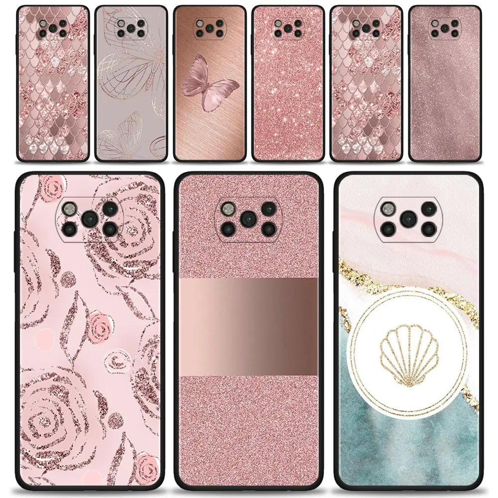 

Fashion Pink Hearts Smartphone Case For Xiaomi Poco X3 NFC F3 GT Civi M3 Note 10 11 Lite 9T 10T 11T Pro Pocophone F1 Capa