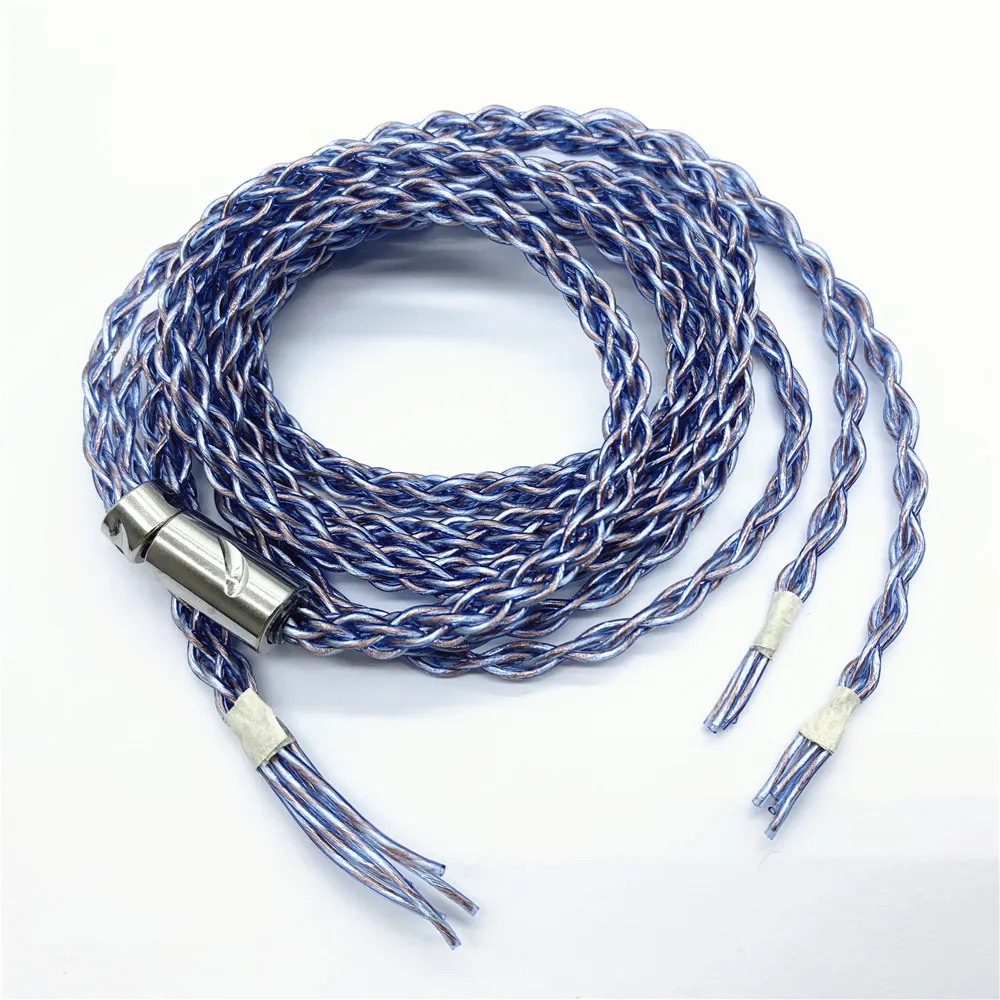 

8-strand circular knitting single crystal copper-silver mixed wire diy earphone cable 240core