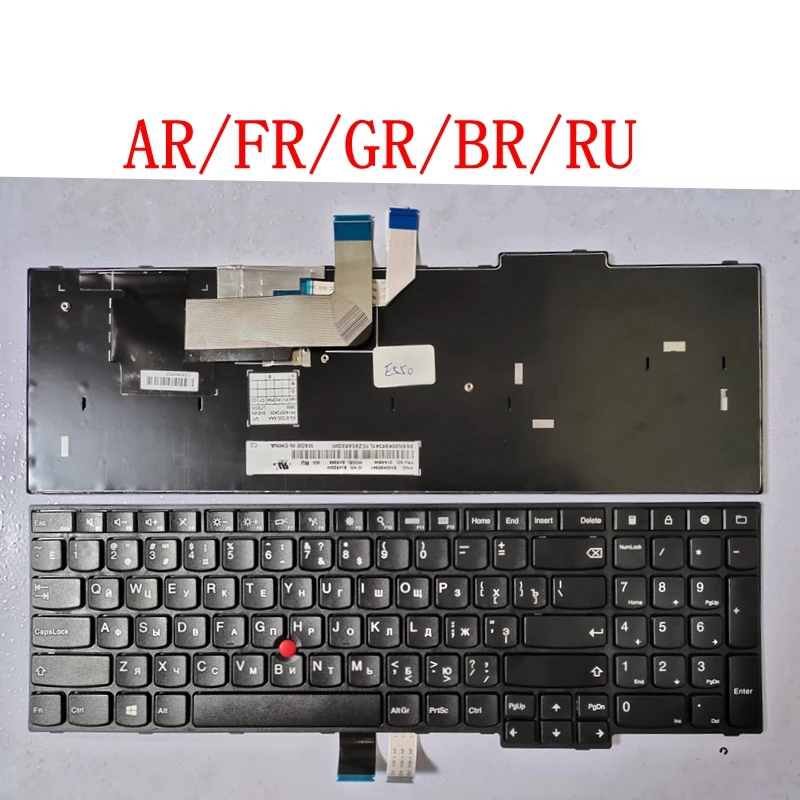 Новая клавиатура для ноутбука AR/FR/GR/BR/RU для Lenovo Thinkpad E550 E550C E555 E560 E565