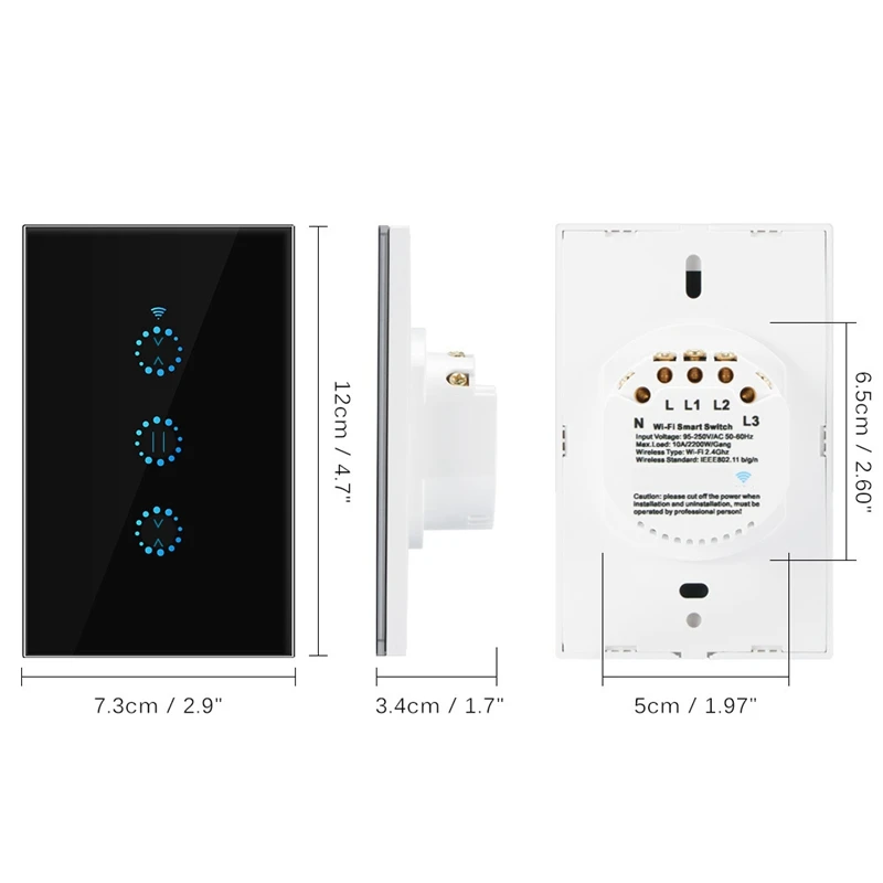 

WiFi Smart Curtain Switch for Roller Shutter Electric Curtain US/AU Voice Control for Alexa Smart LifeAPP