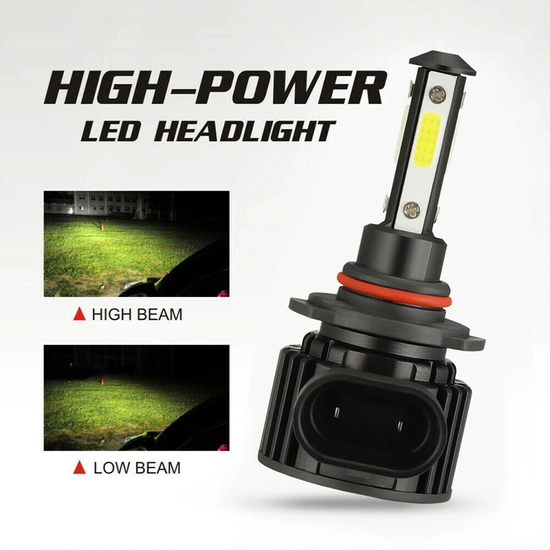 

9005 9006 H11 Combo 4 Side LED Headlight Fog Kits Bulb 6000K White High Low Beam