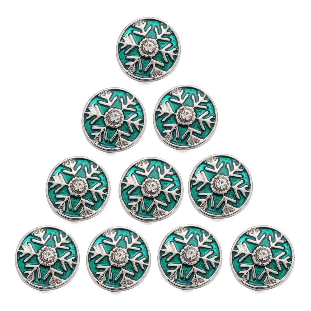 10 шт./лот Рождественская Снежинка 12 мм ювелирное изделие смешанный стиль