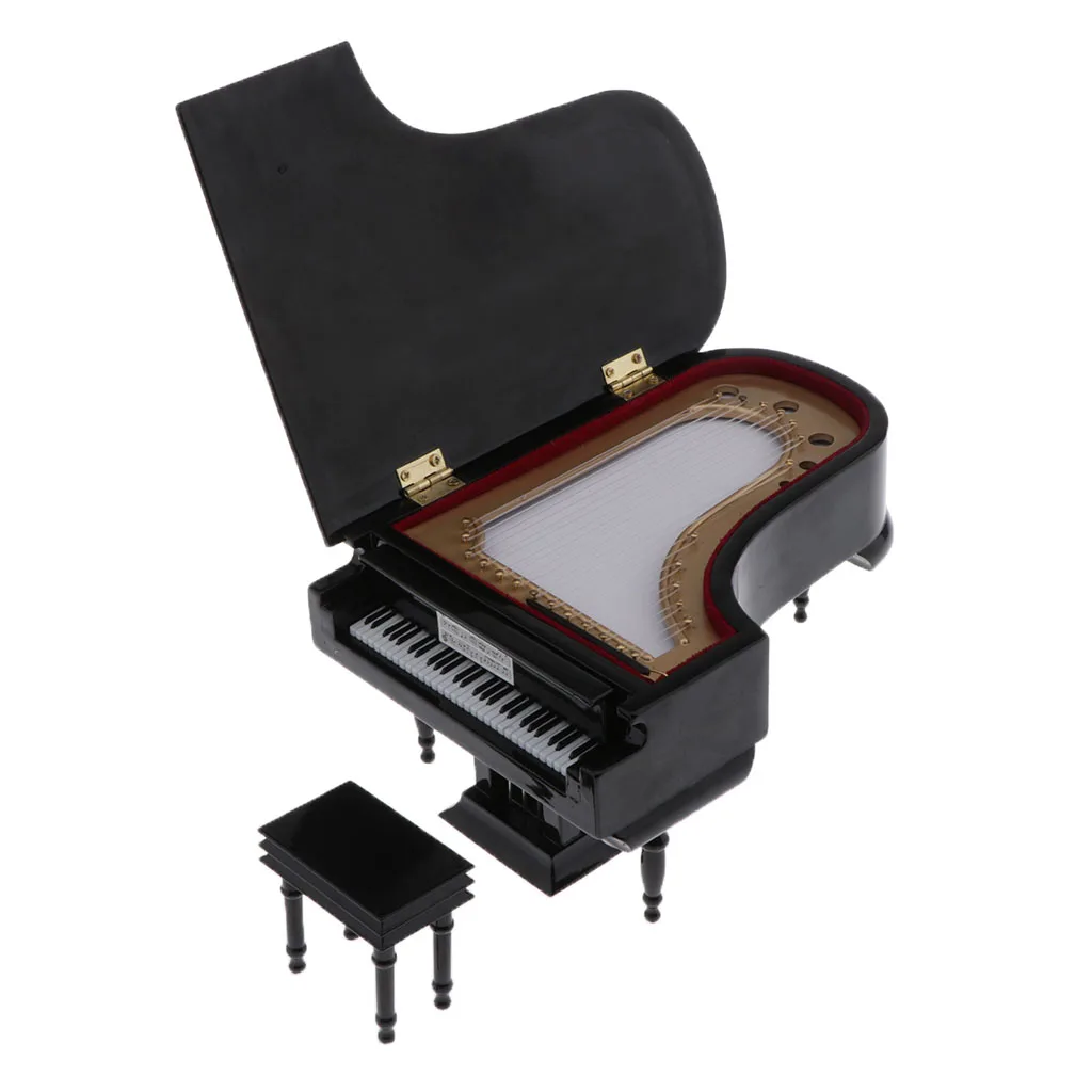 1:6 весы кукла миниатюрные пианино мини Деревянное модели со стулом кукольные