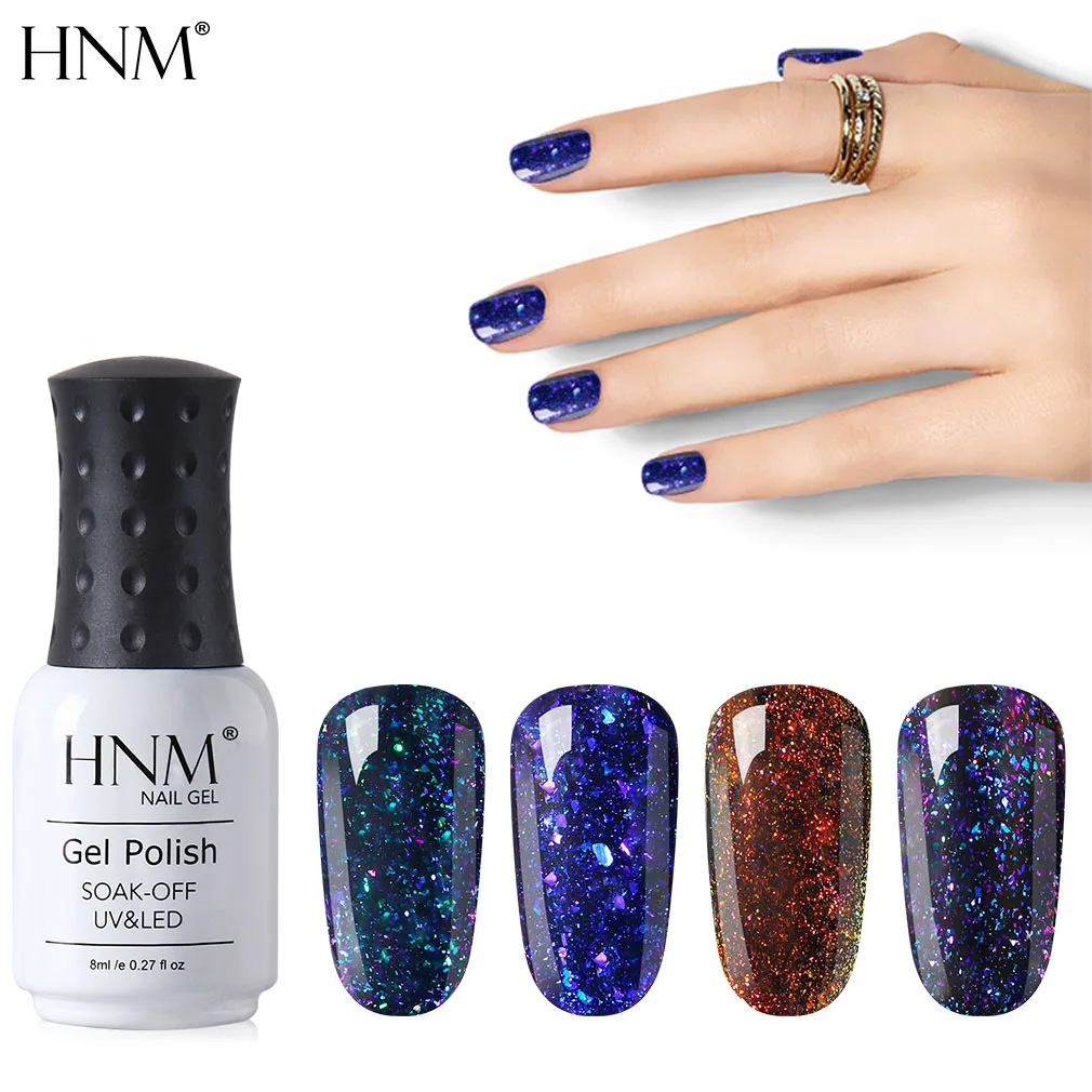 HNM Хамелеон звёздный Гель лак для ногтей 8 мл нужно черно белый цвет био Гели Soak Off