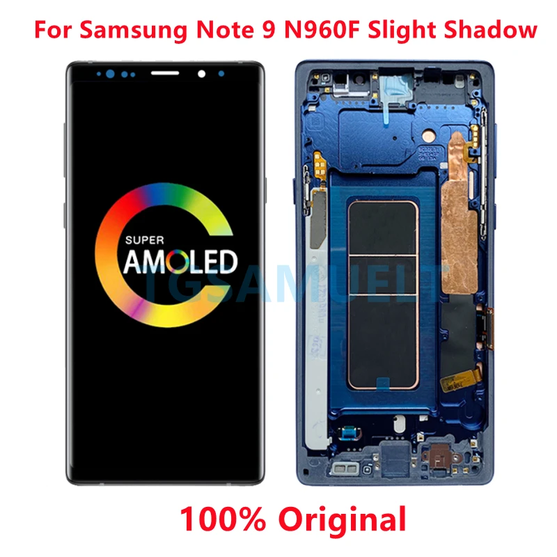Pink Shade N960F Display For Samsung Galaxy Note 9 LCD Frame Super Amoled Note9 SM-N960U N960F/DS N960U Touch Screen | Мобильные
