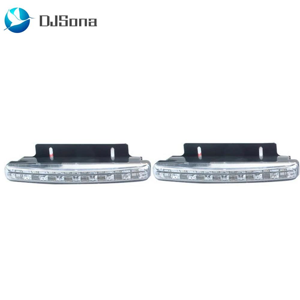 DJsona 2 шт./лот белые Автомобильные фары дневного света светодиодных фар для авто