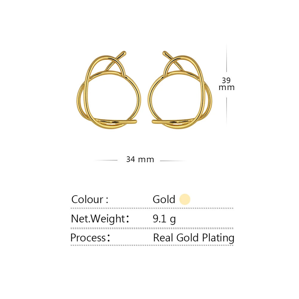 Новинка модные серьги-гвоздики Yhpup неправильной геометрической формы стильные