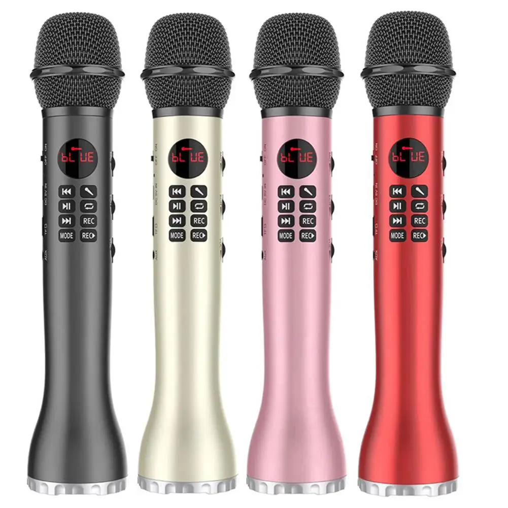 

3 in 1 Wireless Karaoke Bluetooth Speaker Handheld Singing Recording Microphone