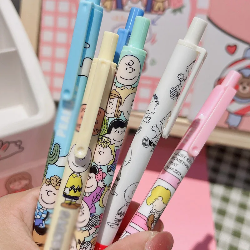 

48 шт./лот, креативная гелевая ручка для надавливания собак, милые черные чернила 0,5 мм, фирменные ручки, школьные офисные ручки для письма, ре...