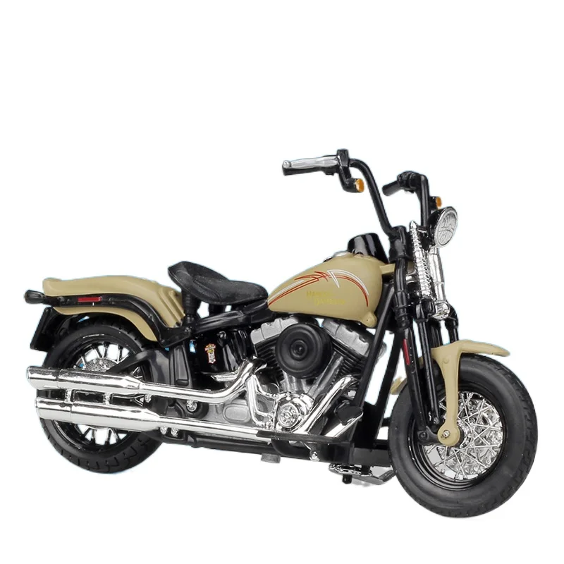 

Maisto 1:18 Model Car Simulation Alloy Metal Toy Motorcycle Harley 2008FLSTSB Cross Bones Children's Toy Gift Collection