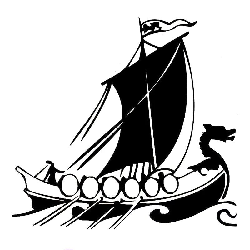 DAWASARU Dragon Head Viking Ship интересные виниловые наклейки для автомобиля аксессуары