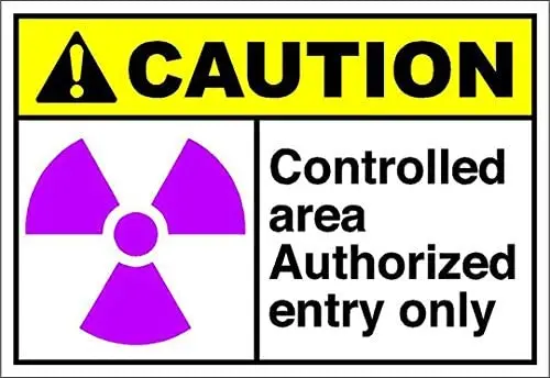 

Controlled Area Authorized Entry Only Caution Metal Sign Home Cafe Bar Pub Retro Wall Decoration Man Cave 12X16 inch