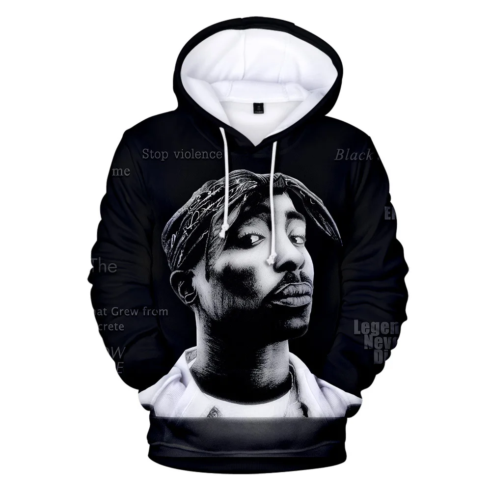 3D принт хип хоп мужчины рэп 2PAC толстовки уличная Толстовка толстовки для женщин мужчин с длинным рукавом кофта с капюшоном пальто