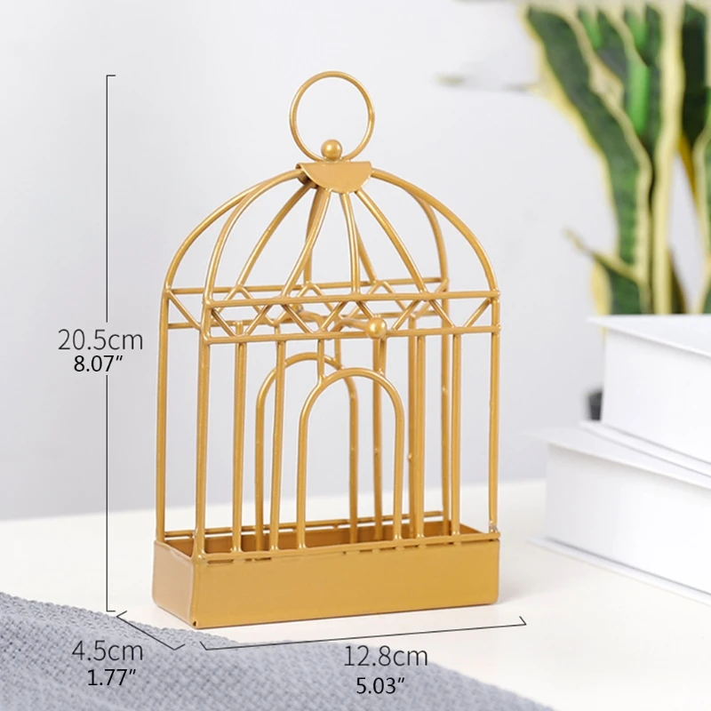

634E Retro Wrought Iron Birdcage Shape Insect Coil Holder Innovative Home Incense Sandalwood Repellent Burning