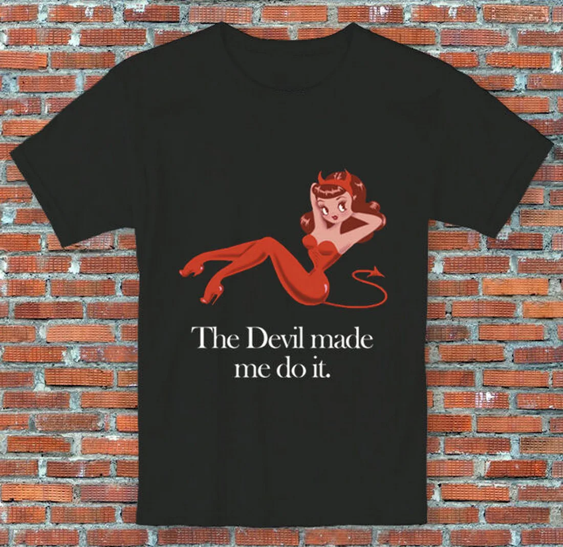 

Abadon 'The Devil Made Me Do It' Supernatural Inspired Tops Tee T Shirt S M L XL 2XL Top Quality Tops T-Shirt