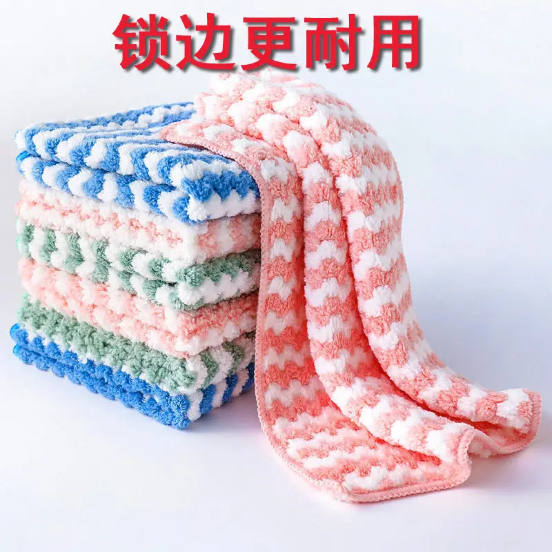 

3pc Dish Cloth Does Not Stick To Oil Strong Decontamination Cleaning Table And Hand Wipe Absorbent Multifunctional Scouring Pad