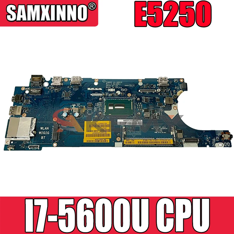 

Akemy I7-5600U FOR DELL Latitude E5250 Laptop Motherboard ZAM60 LA-A891P 4K00Y CN-01NVYD 1NVYD Mainboard 100%tested