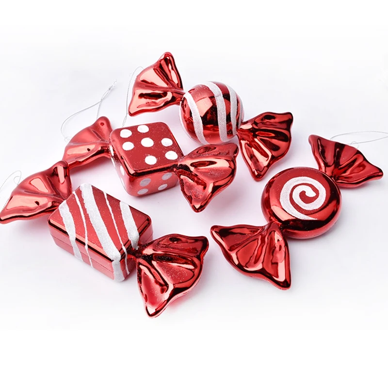 

JEYL Christmas Candy Decoration Pendant Painted Series Christmas Candy Ornaments Layout Scene Props