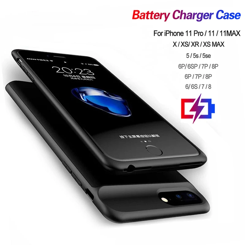 Чехол для зарядного устройства iPhone 11 чехол 5S SE 6 6S 7 8 Plus X XR XS MAX Pro портативное