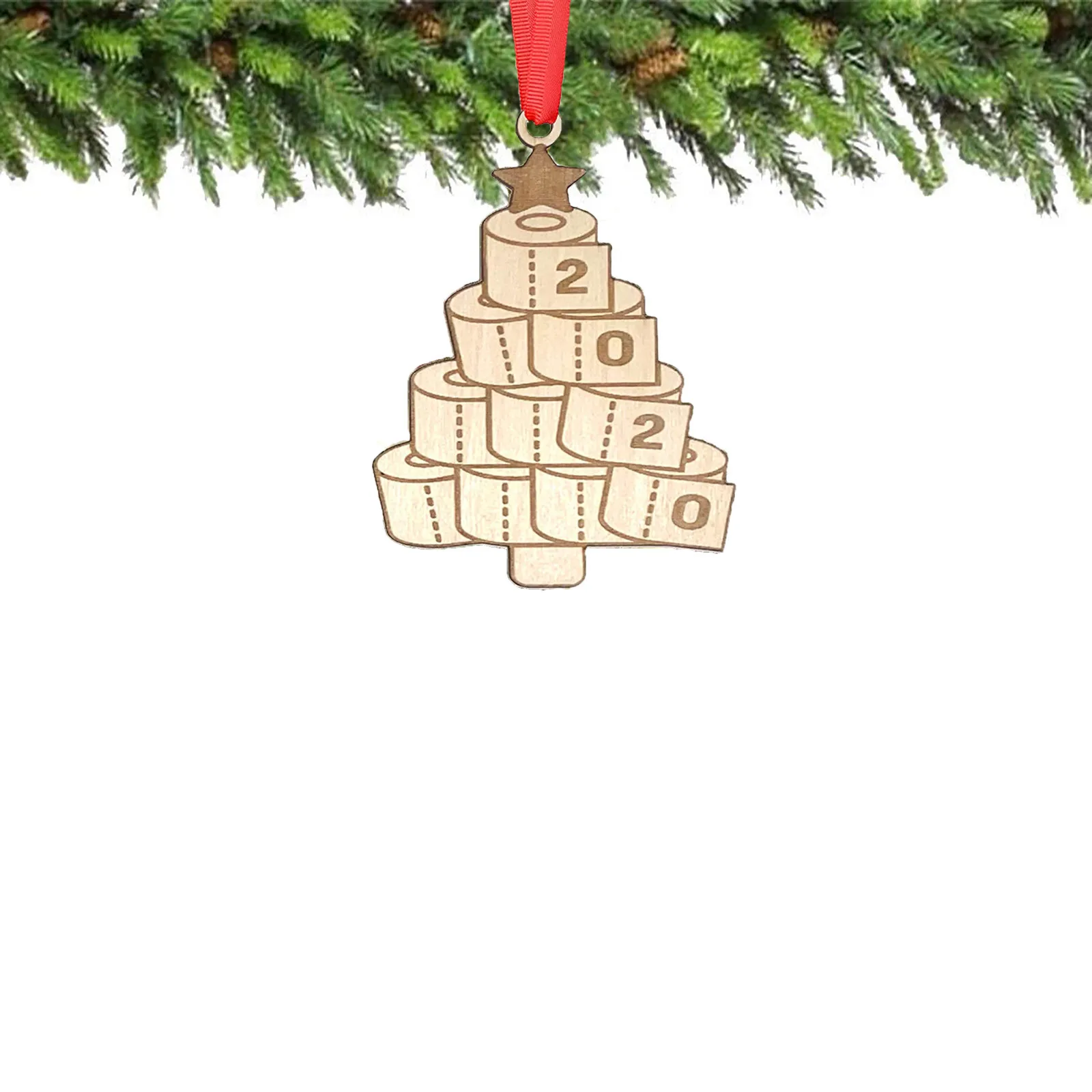 1 шт. художественная деревянная подвеска на рождественскую елку 2020 звезда не