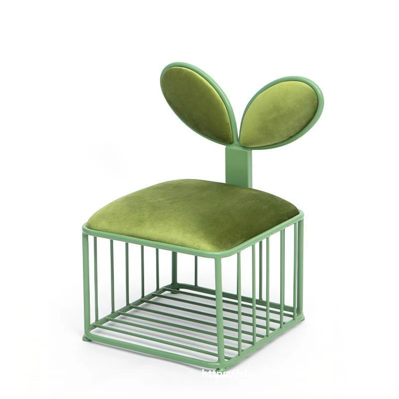 

Nordic fashion metal children's back chair simple modern home baby small stool creative lovely kindergarten learning bench