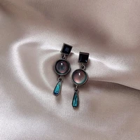 dominated vintage style resin water drop design earrings contracted temperament women korean drop earrings new