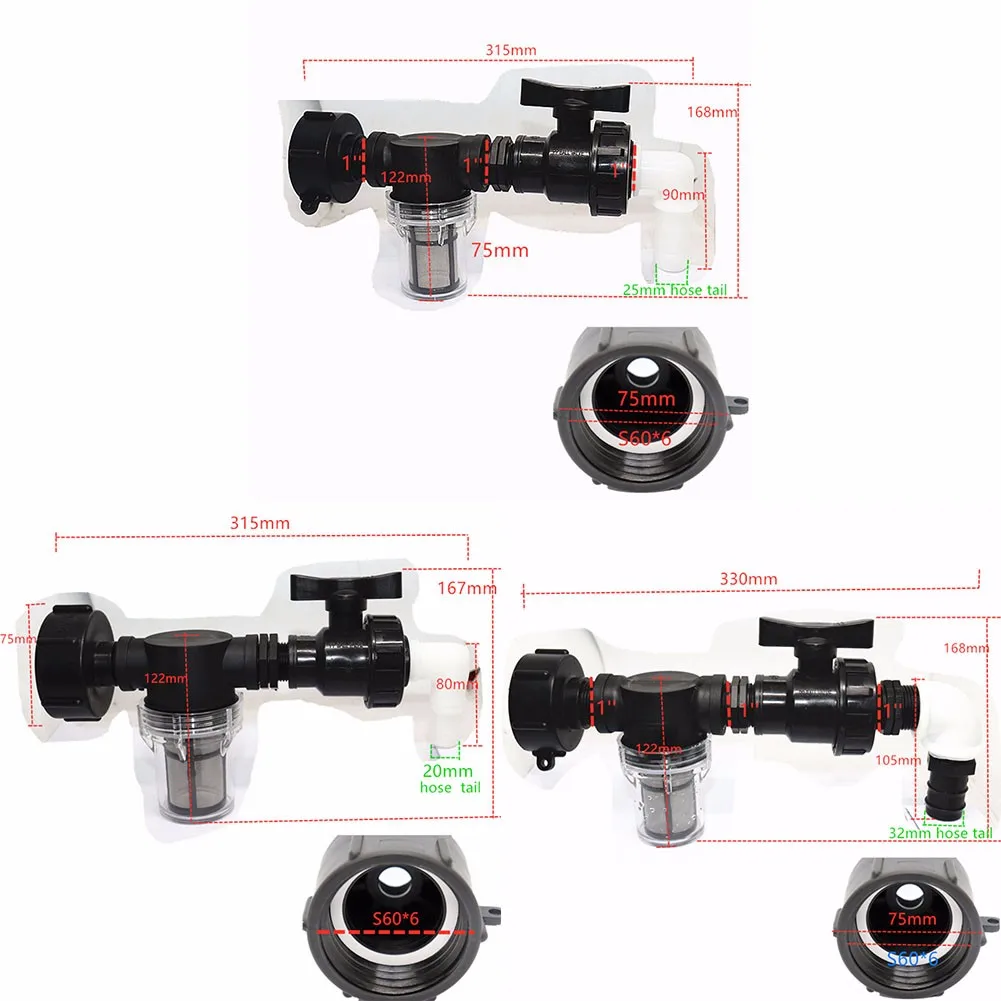 

Tool IBC Adapter Accessory Ball Valve Extra Garden Hose IBC Joint Part
