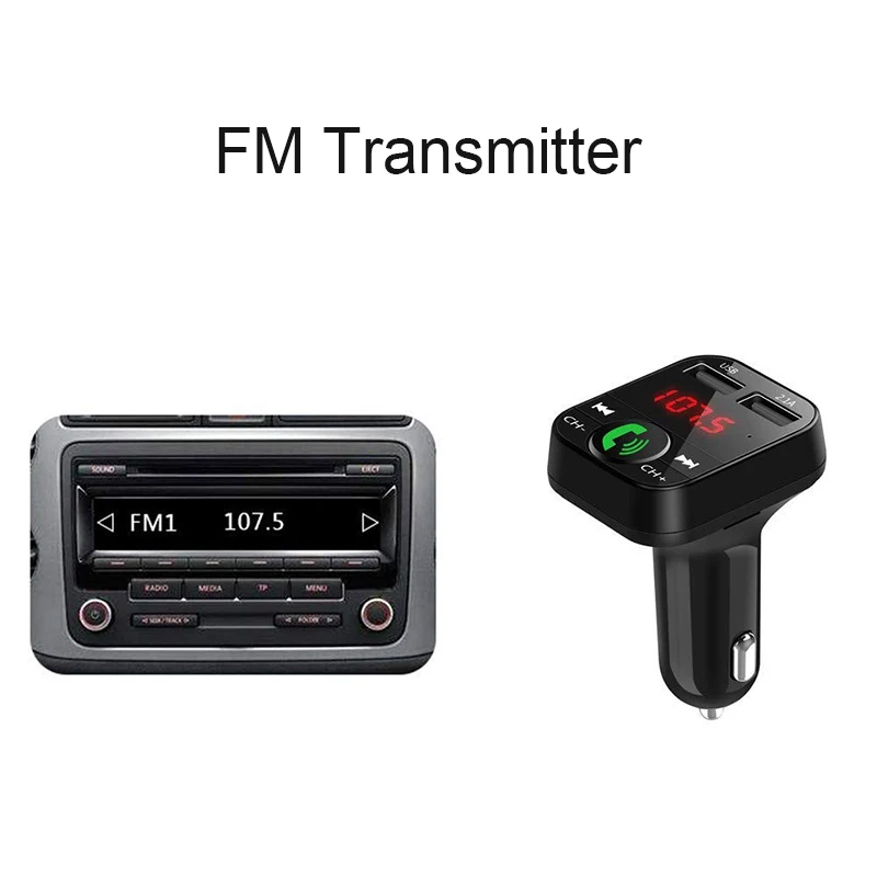Автомобильный беспроводной комплект громкой связи Bluetooth FM трансмиттер ЖК