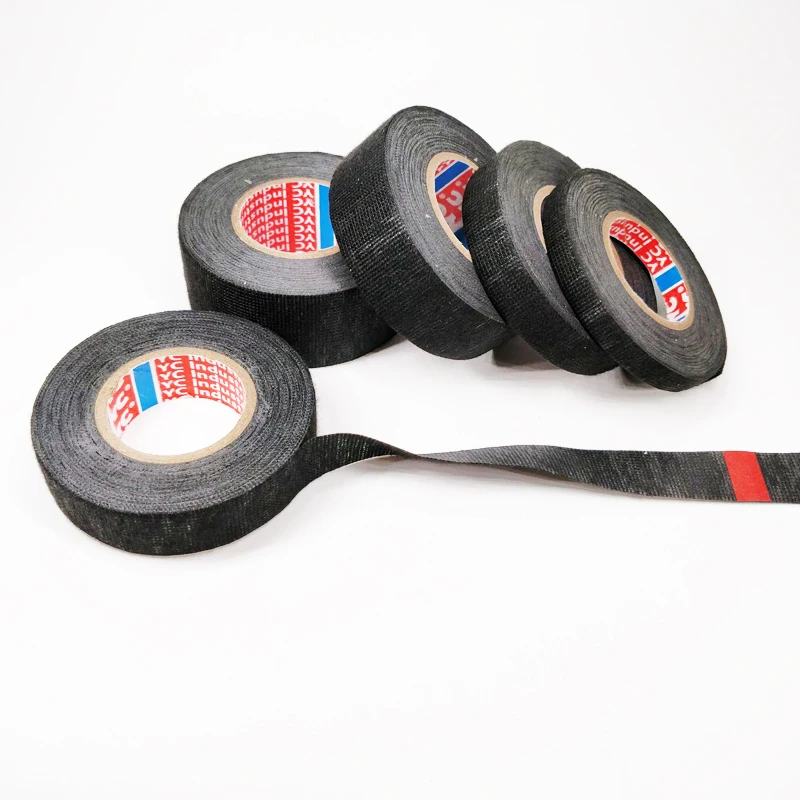 

New Tesa Type Coroplast Adhesive Cloth Tape For Cable Harness Wiring Loom Width 9/15/19/25/32MM Length15M