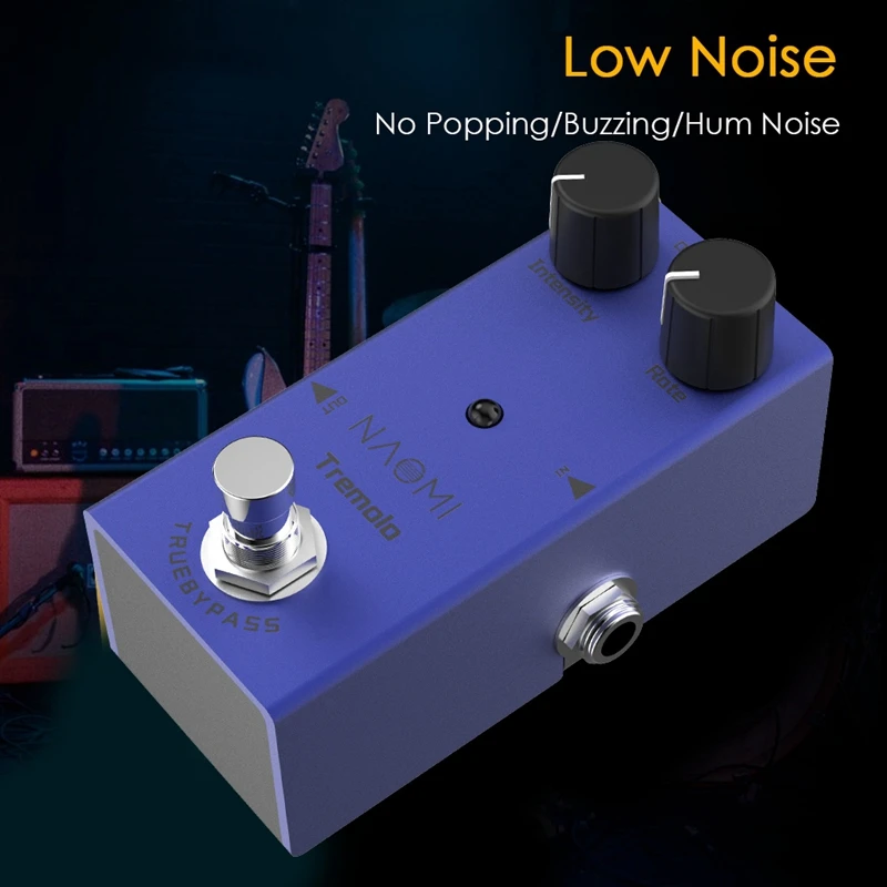 Наоми гитара тремоло педаль эффектов DC 9V для электрогитары интенсивность