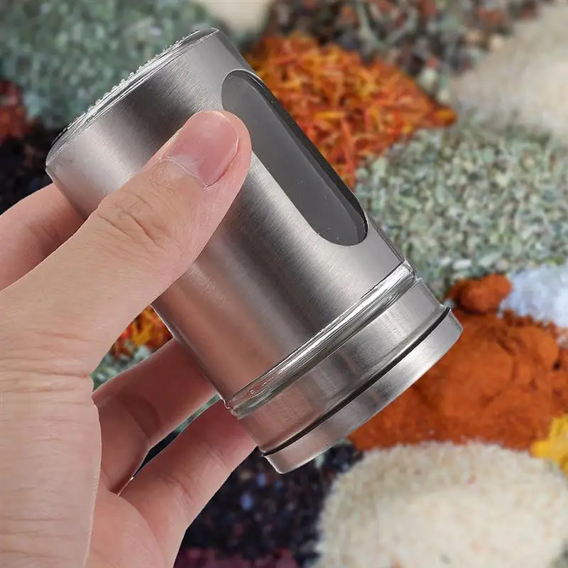 

12pcs Glass Spice Jars Glass Seasoning Boxes Salt Jar Spices Bottles Kitchen Organizer Spice Bottles