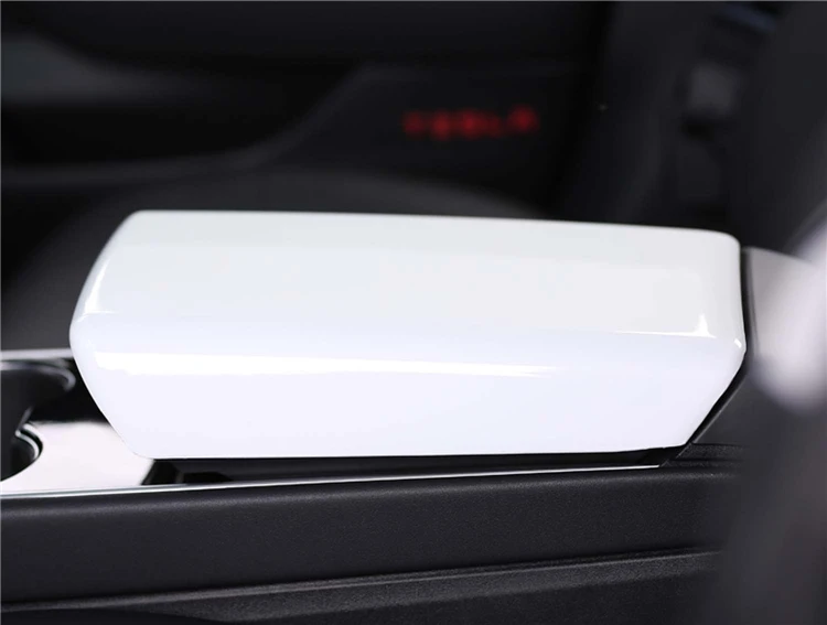 Интерьерные аксессуары для Tesla модель 3 model3 центральная консоль драйвер подлокотник коробка педаль Крышка Декоративная наклейка на рамку