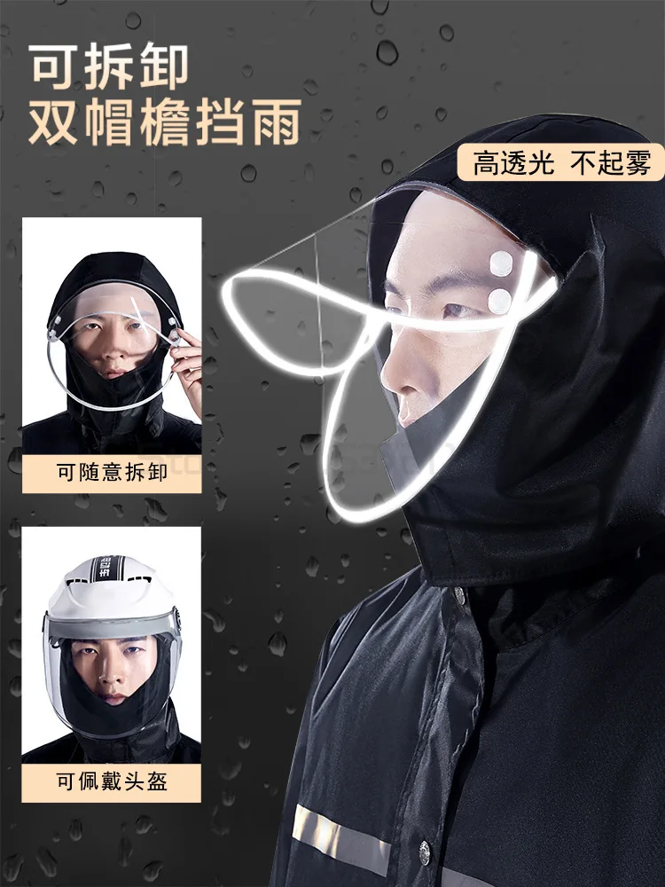 Waterproof Thick Raincoat Suit Jacket Pants PVC Motorcycle Men Women Poncho Traje Lluvia Moto Rainwear Rain Gear AD50RC | Дом и сад