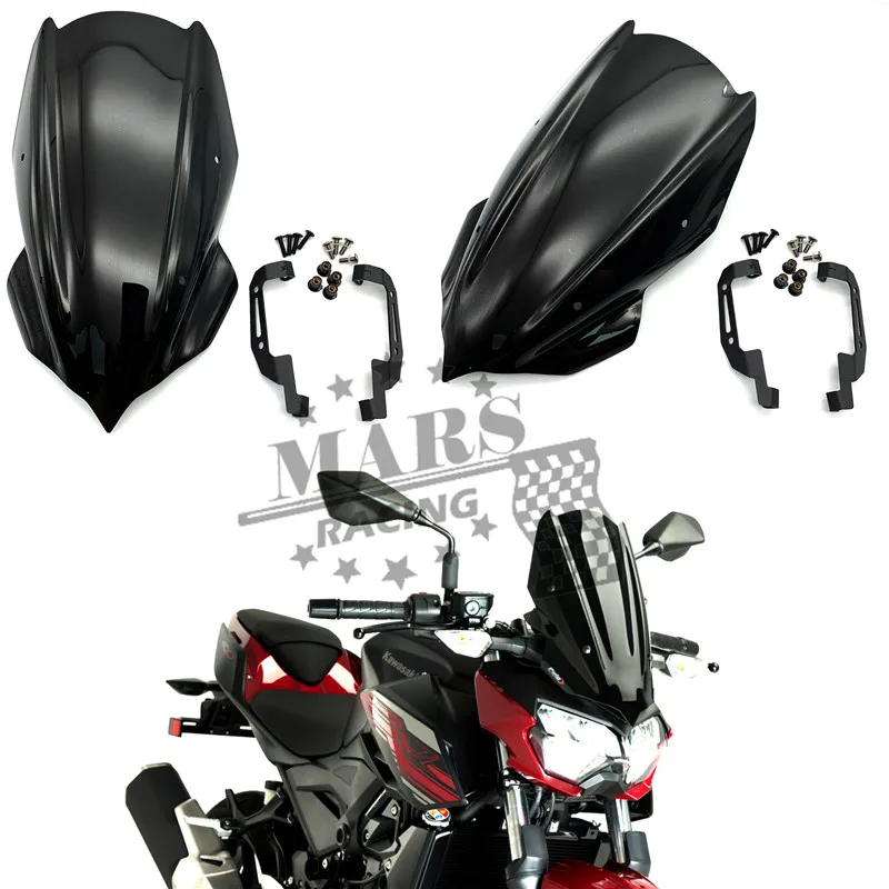 Для KAWASAKI Z250 Z400 Z-250 Z-400 Z 250 Z 400 двойной пузырь мотоцикл спортивный лобовое стекло ветровой щиток козырек Viser