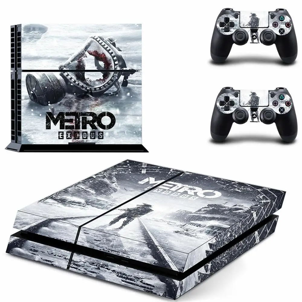 Metro Exodus PS4 Stickers Play station 4 Skin PS 4 Sticker Decal Cover For PlayStation 4 PS4 Console & Controller Skins Vinyl