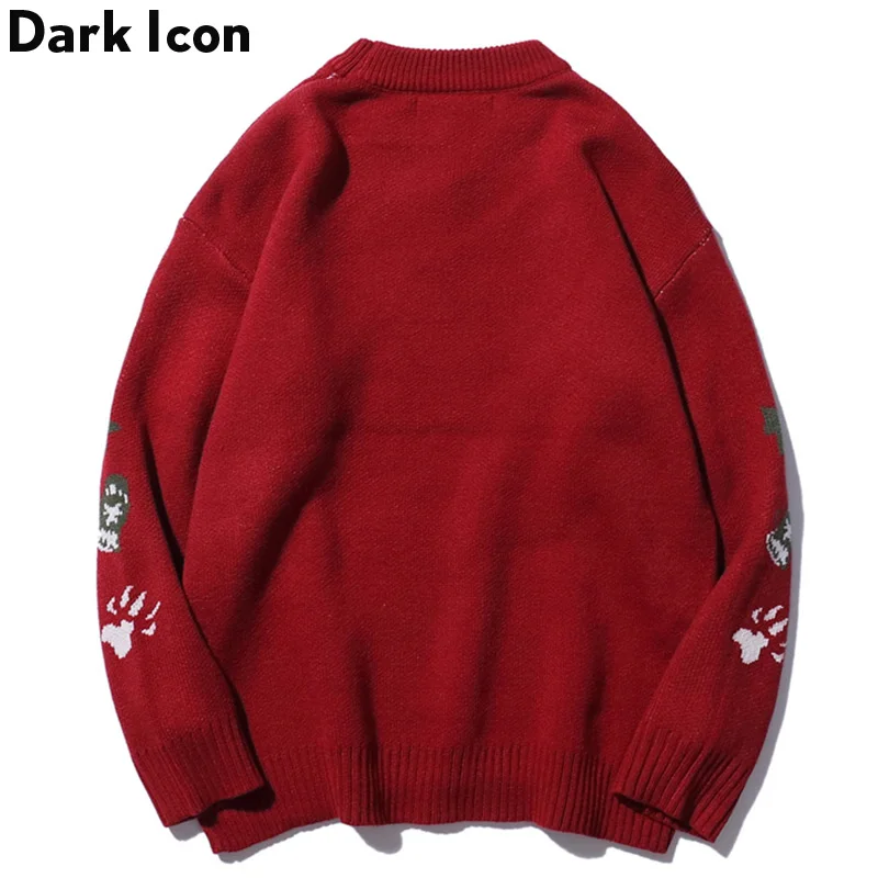 Темно-икона Рождественский свитер для мужчин новый модный пуловер вязаный